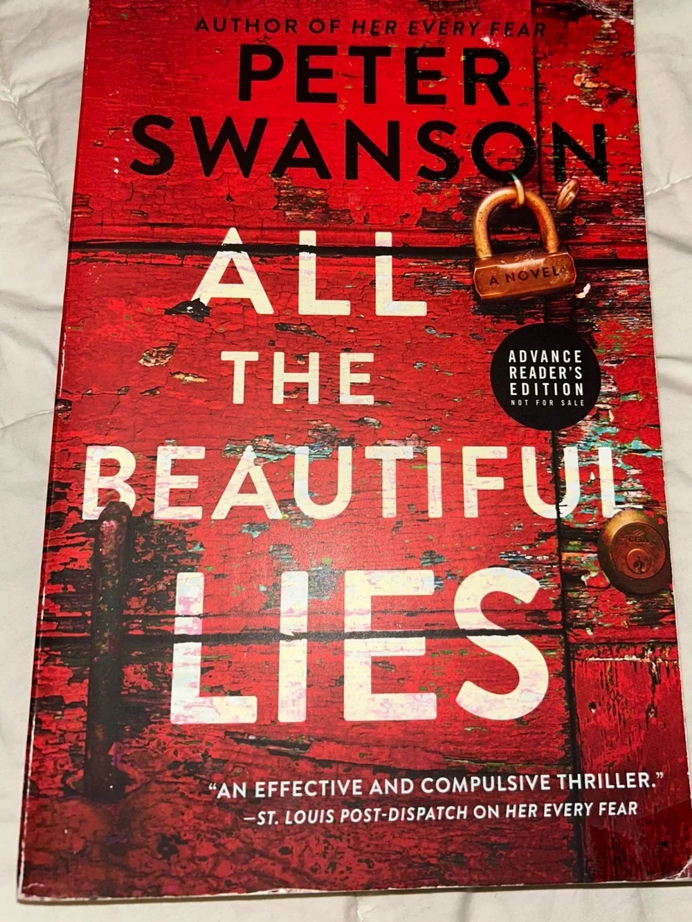 All The Beautiful Lies by Peter Swanson, Paperback, 2018